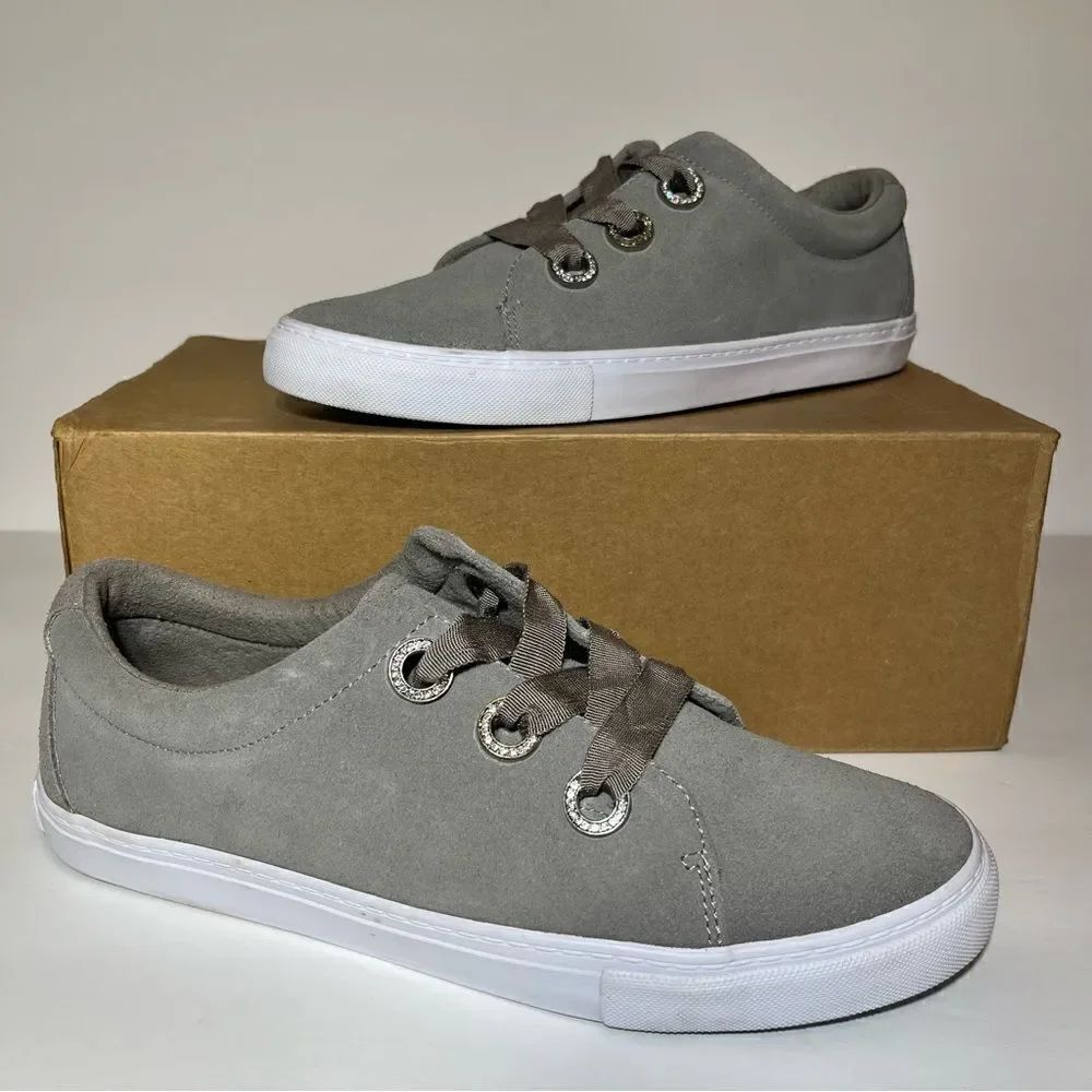 Isaac Mizrahi SOHO Grosgrain Lace-Up Suede Sneaker